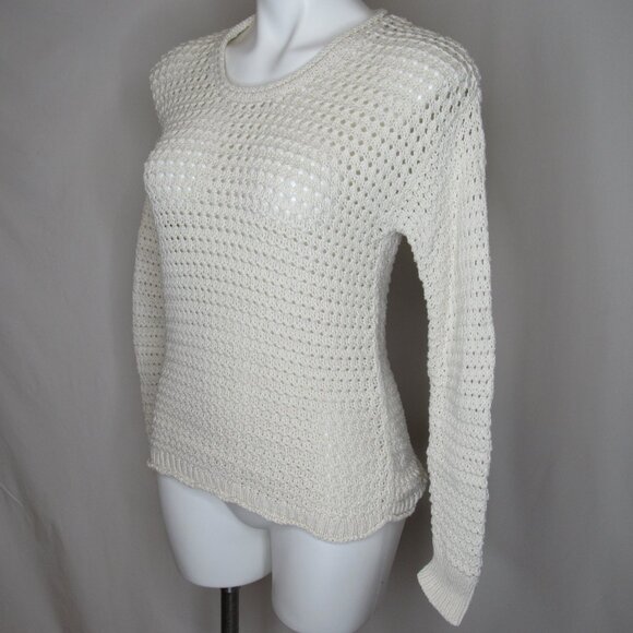 Madewell Open Stitch AUSTEN Sweater Ivory White Women's XXS XXSmall - Picture 2 of 8